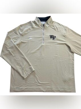 Nike Wake Forest Demon Deacons TEAM ISSUED 1/4 Zip Pullover Gold Men’s size XL